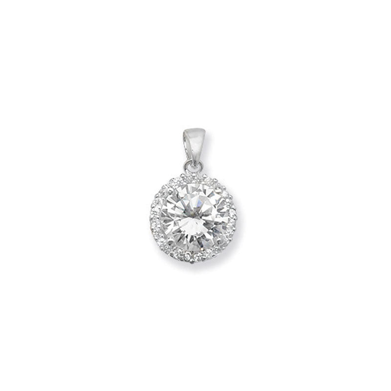 Silver Cubic Zirconia Pendant (Sp266a)