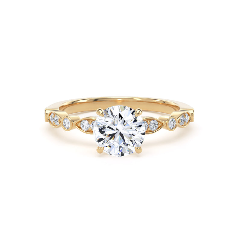 1.15ct Halo Set Brilliant Lab Grown Diamond Solitaire Ring (Rsv01)