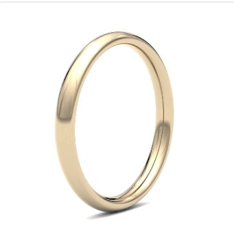 9ct 2.5mm Heavy Court Wedding Ring (2.5Lhc-9y)