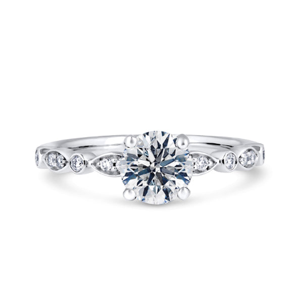 1.15ct Halo Set Brilliant Lab Grown Diamond Solitaire Ring (Rsv01)