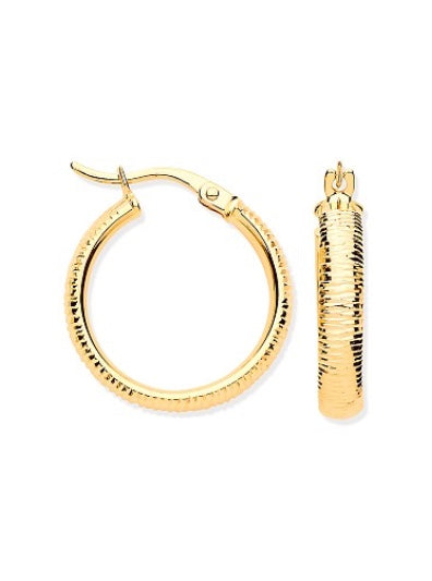 9ct Yellow Gold Creoles (Er1590)