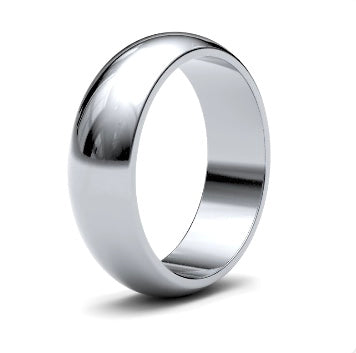 9ct 7mm Medium D Shape Wedding Ring (7Gmd-9y)