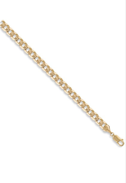 9ct Yellow Gold Curb Bracelet (Cn0382-08)