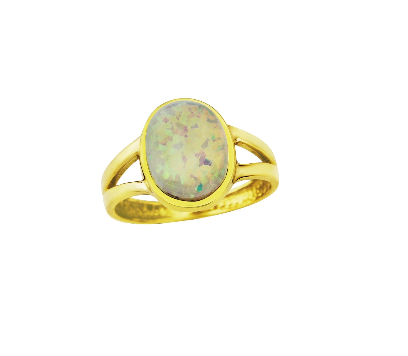 9ct gold Opal stud earrings (e406)