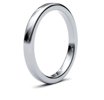 9ct 2.5mm Heavy Soft Court Wedding Ring (2.5Lhs-9w)