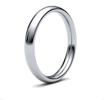 9ct 3mm Heavy Court Wedding Ring (3Lhc-9y)