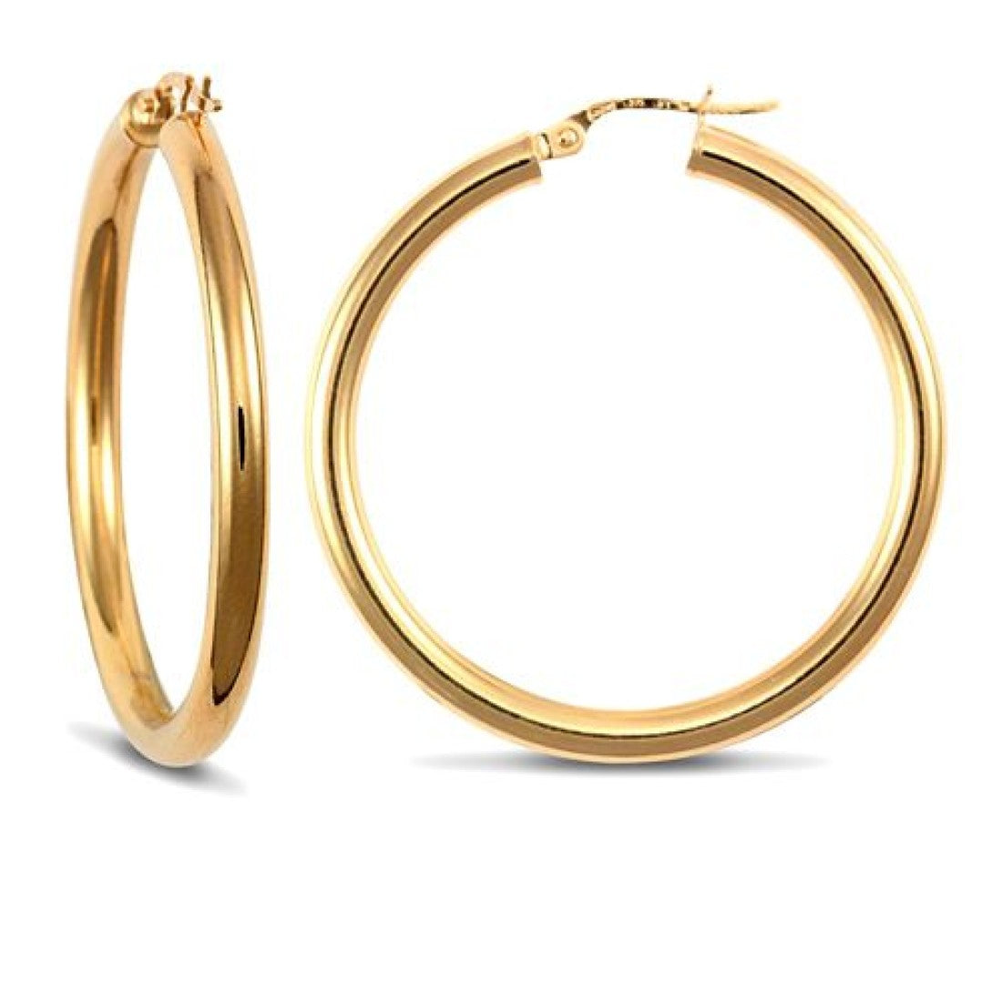9ct Yellow Gold Creole Earrings (Jer179c)