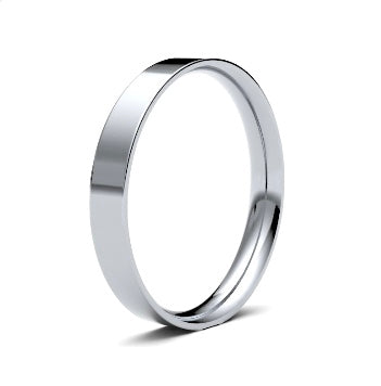 9ct 3mm Medium Flat Court Wedding Ring 3Lme-9w)