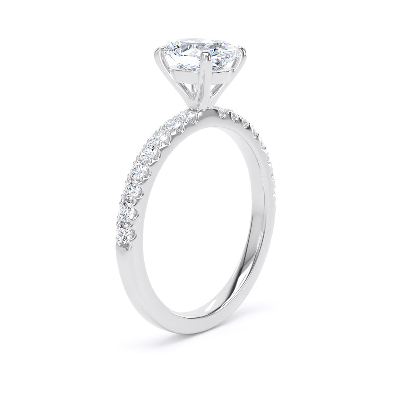 1.35ct Halo Set Oval Lab Grown Diamond Solitaire Ring. (Osp02)