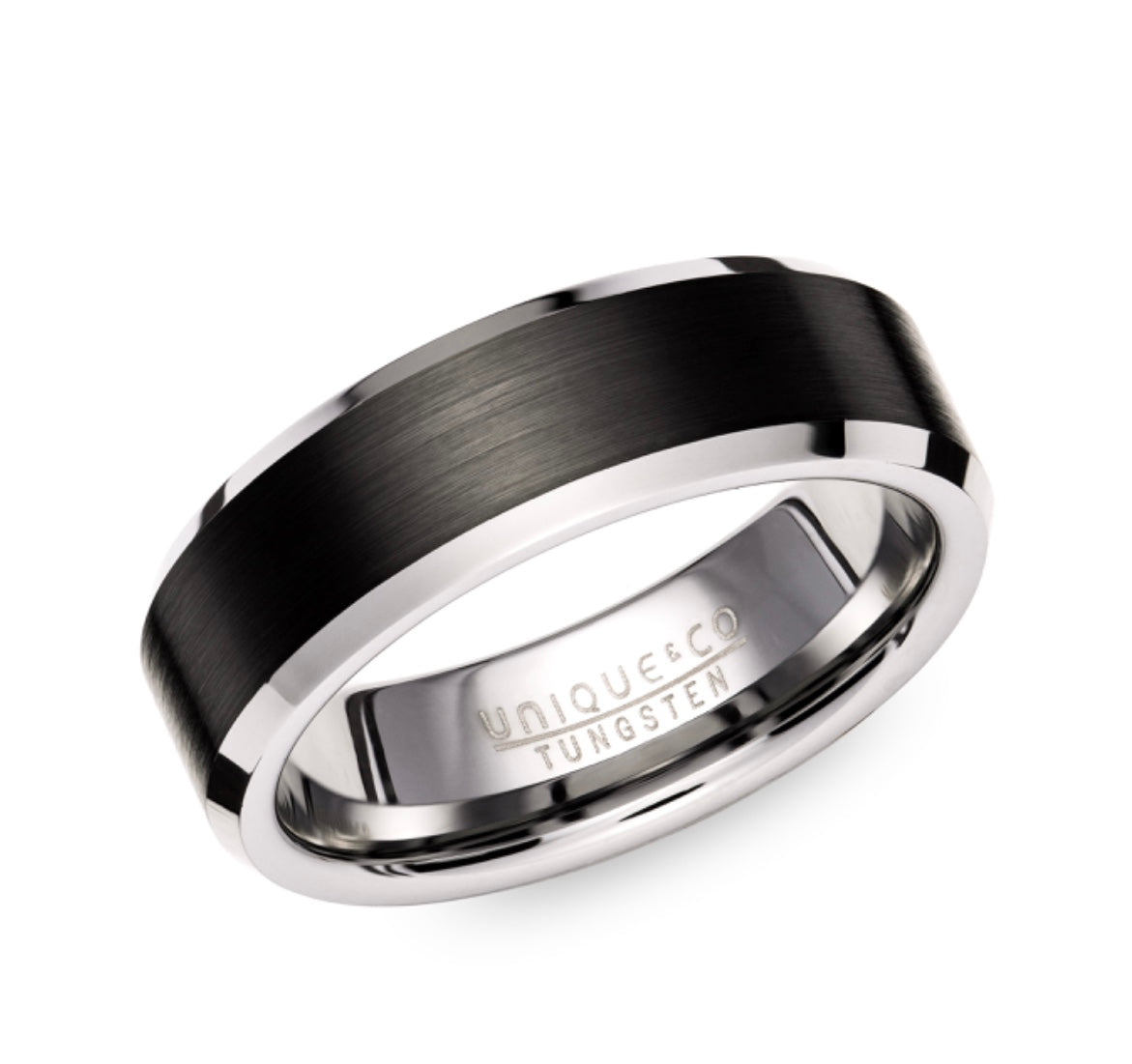 Tungsten 7mm Black Matte IP Plating Wedding Ring (TUR 140)