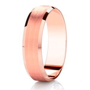 9ct Diamond Cut Flat Court Brushed Wedding Ring (Dc109bc)