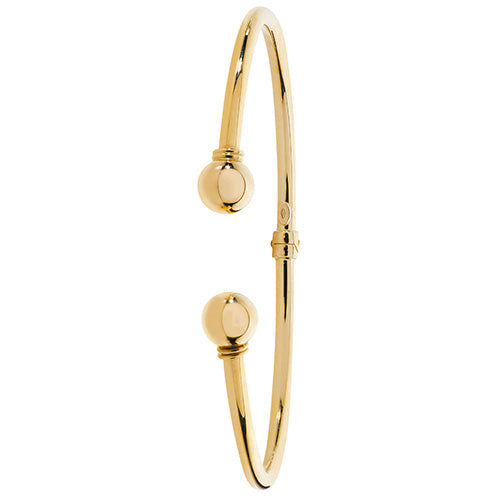 9ct Yellow Gold Hinged Torc Bangle (Bn388)