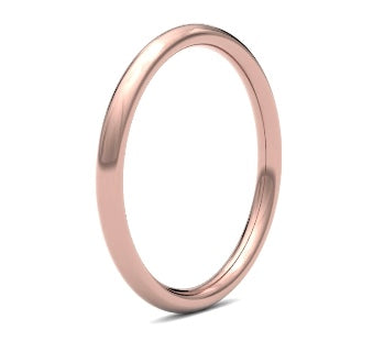 9ct 2mm Heavy Court Wedding Ring (2Lhc-9w)