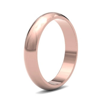 9ct 4mm Medium D Shape Wedding Ring (4Lmd-9w)