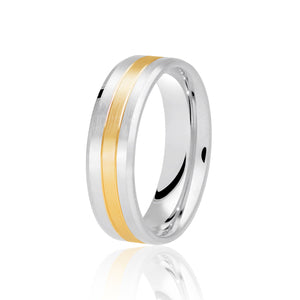 Two Colour Wedding Ring (Dc103b)