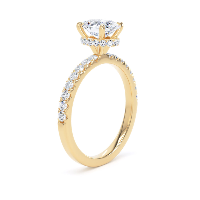 1.40ct Halo Set Oval Lab Grown Diamond Solitaire Ring.(Oss02)