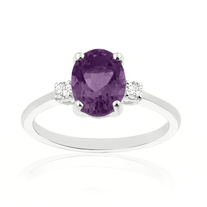 2ct Oval Amethyst & Diamond Dress Ring (R4463am)