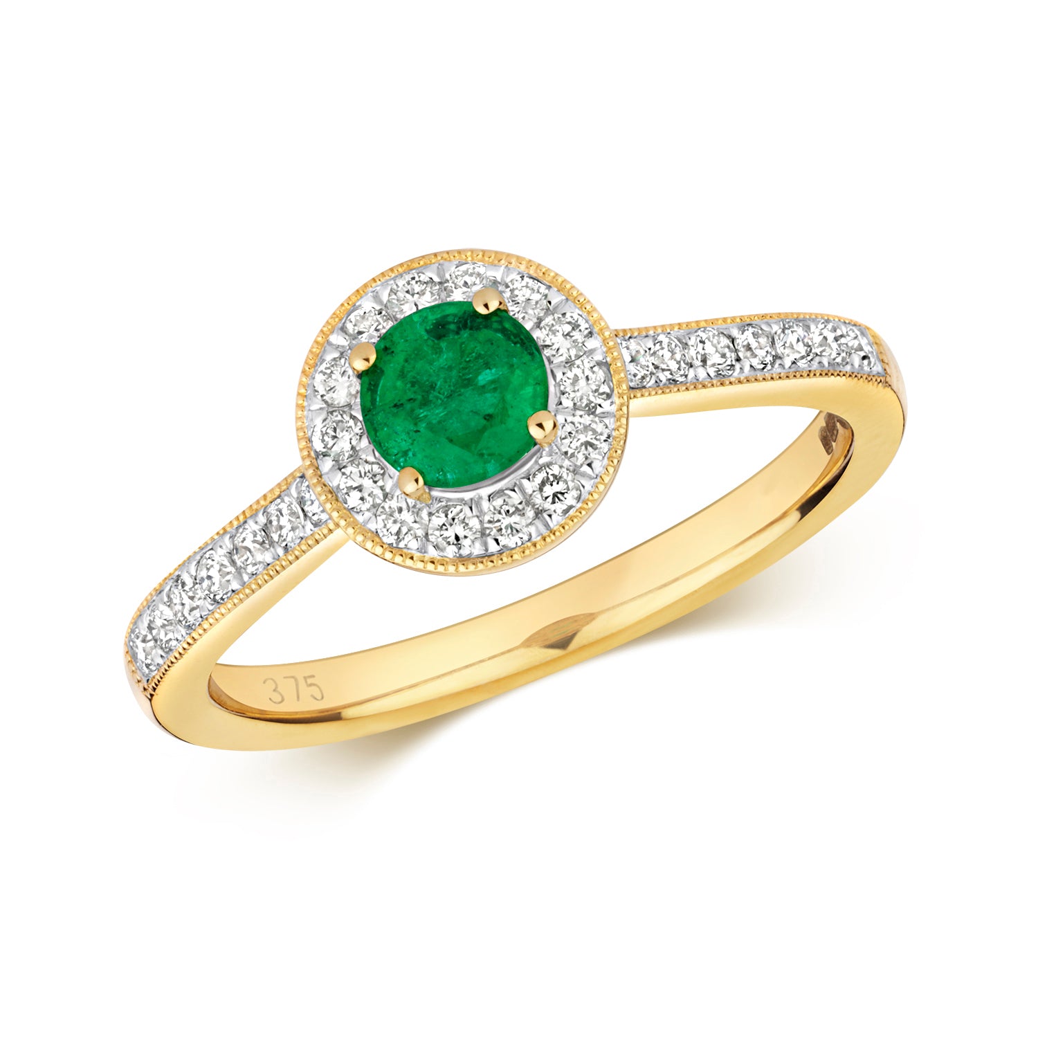 Emerald & Diamond Ring (Rd414e)