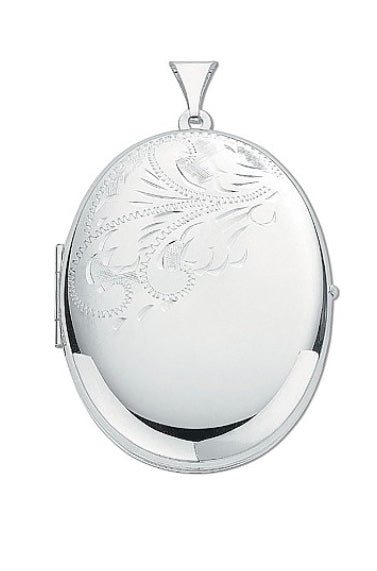 Silver Engraved Locket (Slk0025)