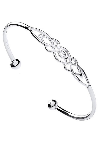 Silver Celtic Bangle (Sbn0131)