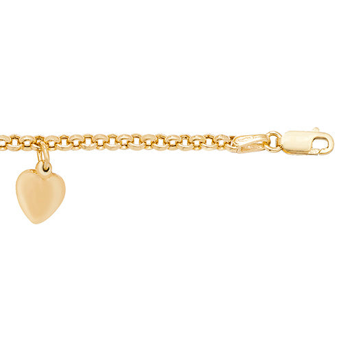9ct Yellow Gold Belcher Bracelet (Br122)