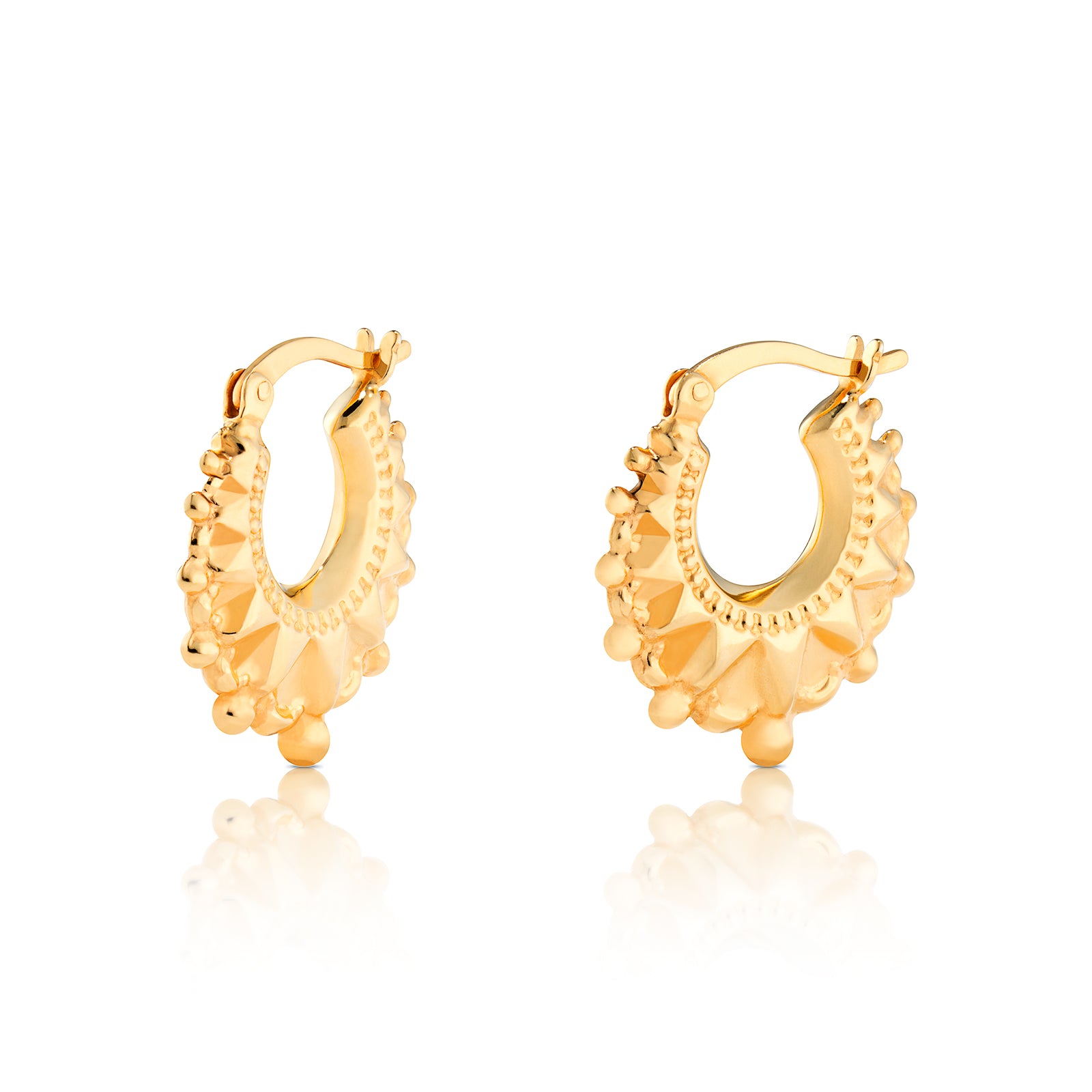 Silver Gold Plated Creole Earrings (Se751a)