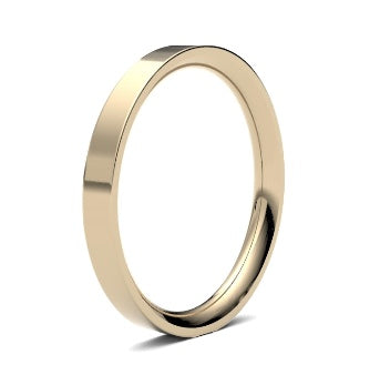 9ct 2.5mm Heavy Flat Court Wedding Ring (2.5Lhe-9y)
