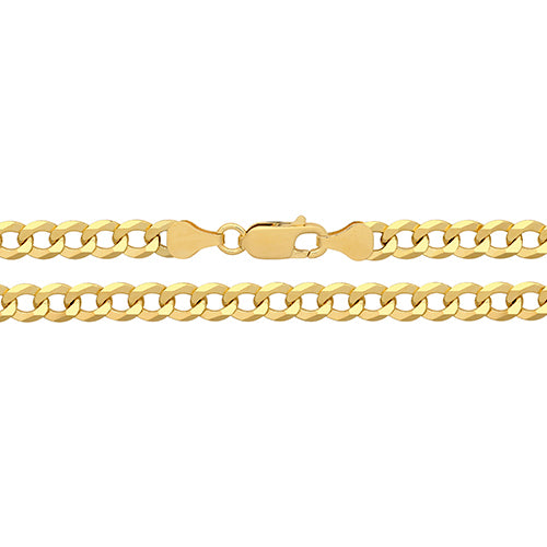 Silver Gold Plated Flat Curb Bracelet (G1402gp)