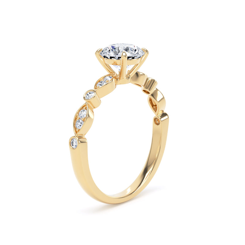 1.15ct Halo Set Brilliant Lab Grown Diamond Solitaire Ring (Rsv01)