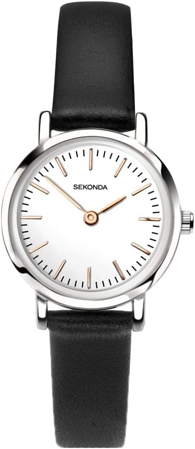 (2346) Sekonda Black Leather Ladies Sale Watch