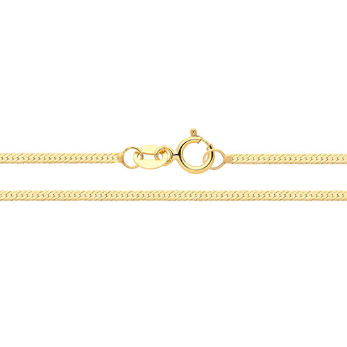 9ct Yellow Gold Flat Snake Chain (Ch577/20)