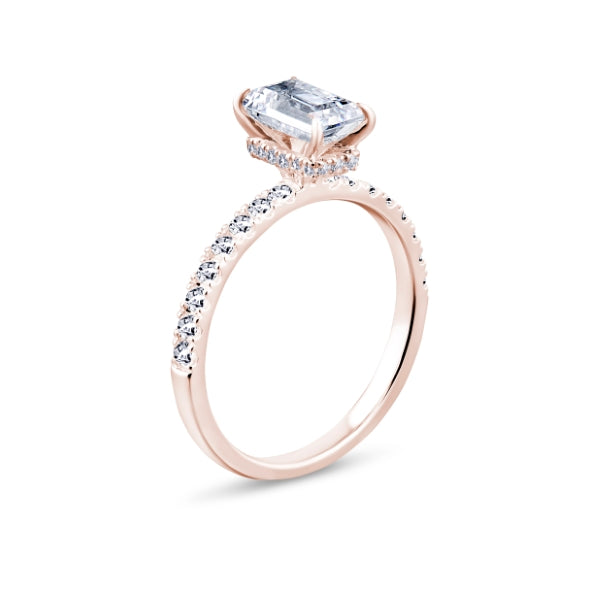 1.40ct Emerald Cut Lab Grown Certified Diamond Solitaire Ring. (Ess02)