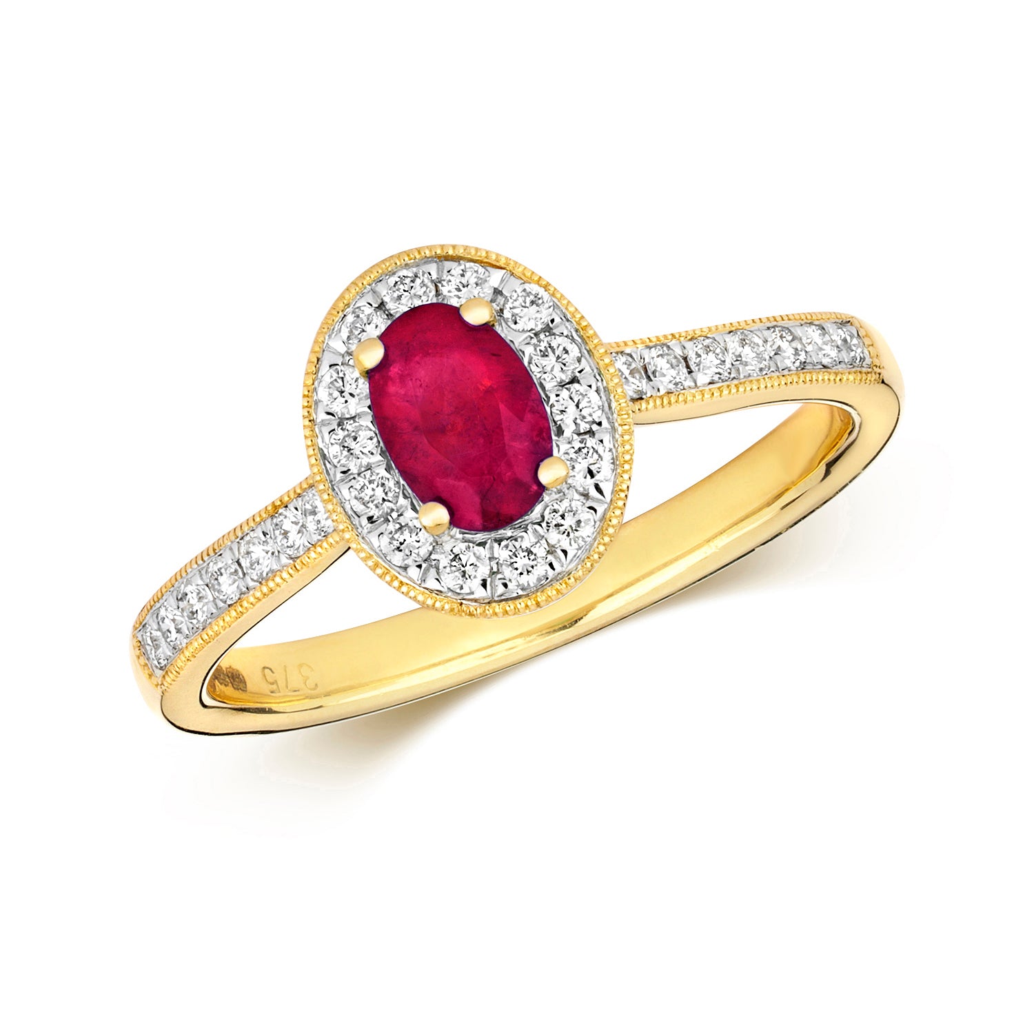 Oval Ruby & Diamond ring (Rd416r)