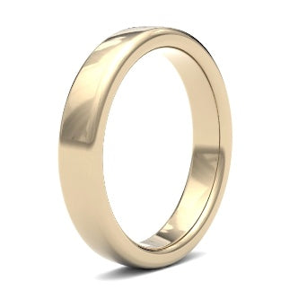9ct 4mm Heavy Soft Court Wedding Ring (4Lhs-9w)