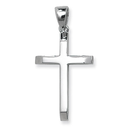 Silver Solid Cross (G6332)