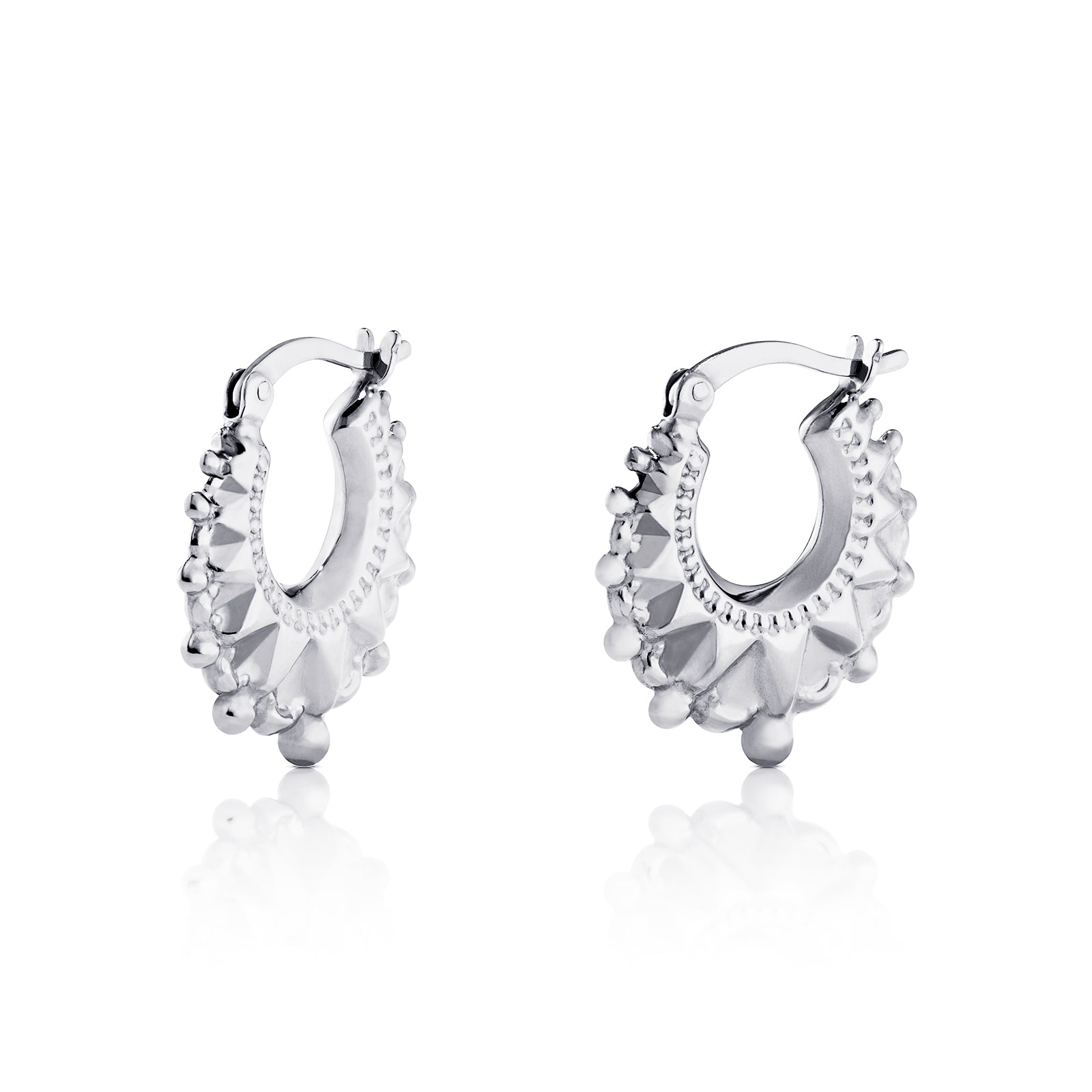 Silver Creole Rarrings (Se879b)