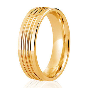 9ct White Gold Polished 6mm Wedding Ring (DC101)