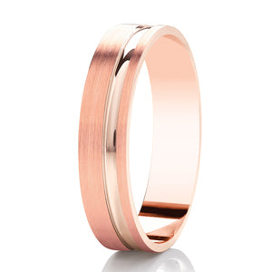 9ct White Gold Satin Finish 5mm Wedding Ring (DC155b)