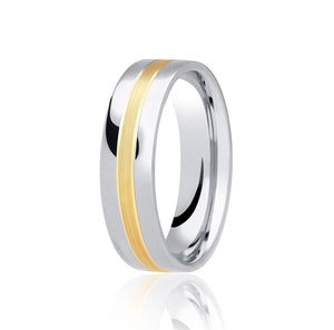 Two Colour Wedding Ring (Dc314bc)