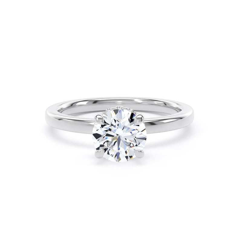 1.10ct Halo Set Brilliant Lab Grown Diamond Solitaire Ring (Rps01)