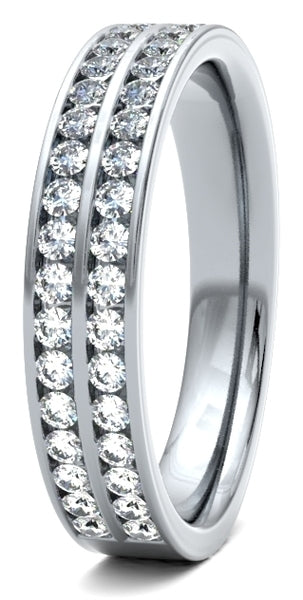Round Brilliant Cut Double Row Channel (Drc-400-040-040)
