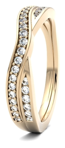 Round Brilliant Cut Entwined Double Row(Rbe-460-040-020)