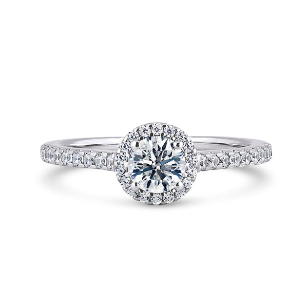 Round Engagement Ring (Rhw01)