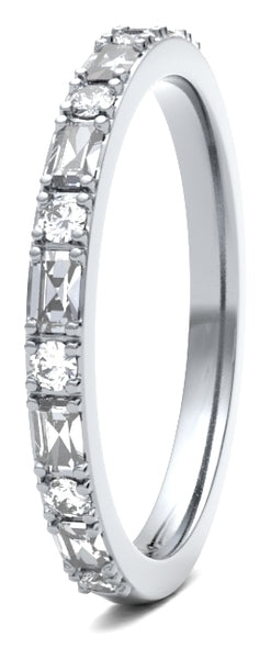 Round Brilliant & Baguette Castle & Claw (Xrb-210-040-026)
