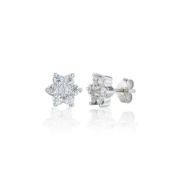 Perfection Flower Cluster Stud Earrings