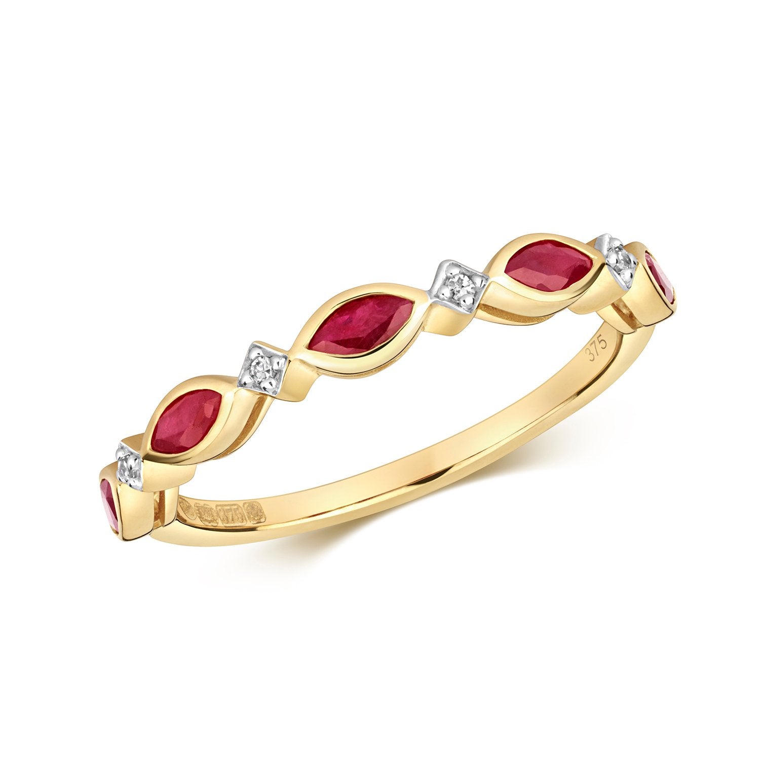 Vintage Ruby & Diamond Eternity Ring (Rd472r)