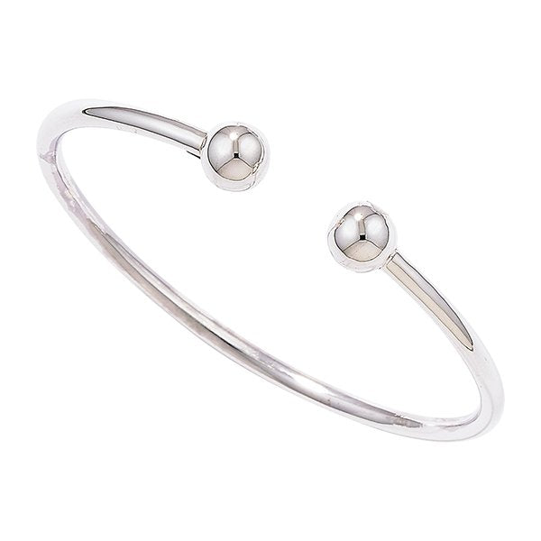 Silver Ladies Torc Bangle