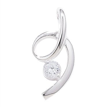 Silver Cubic Zirconia Fancy Pendant (Sp038a)
