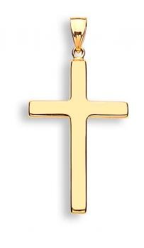 9ct Gold Highly Polished Plain Cross