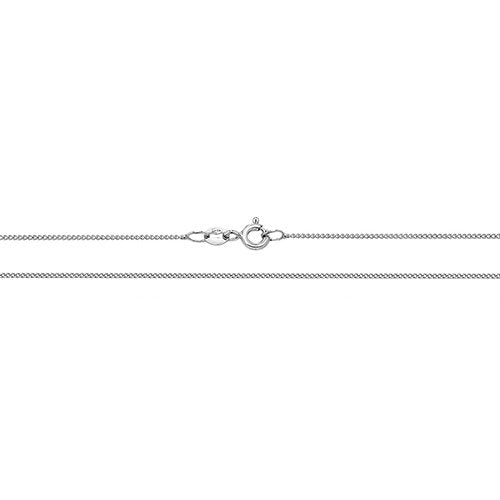 9ct White Gold Close Link Curb Chain (Ch160w)